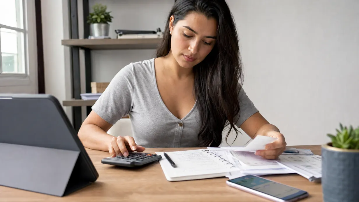 Persona revisando opciones de financiación para deudas atrasadas desde el celular en Colombia